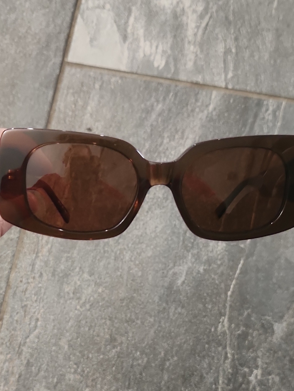 Eleventh Hour Women’s Brown Rectangular Sunglasses - Sleek Everyday Style